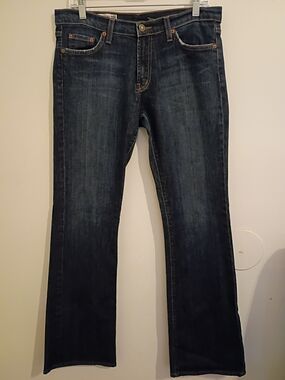 VTG 90's Red Engine Women’s Dark Wash Bootcut Mid-rise Jeans Y2K Sz 31